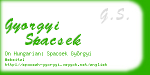 gyorgyi spacsek business card